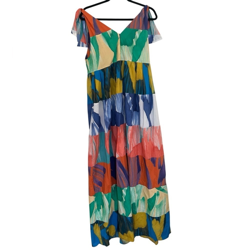 Odeeh Tuckernuck Multicolor Watercolor Maxi Dress NWT 42 - Picture 2 of 11